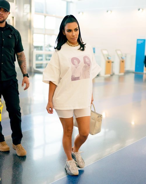 Kim Kardashian fotografiada a su llegada al JFK