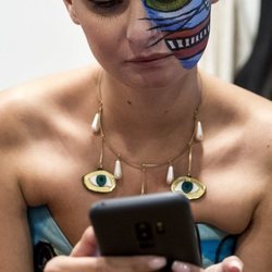 Maquillaje felino y tribal en el desfile de Maya Hansen MBFW 2019