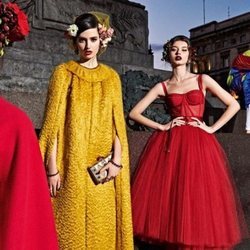 Vestido rojo de tul de la colección otoño/invierno 2019 de Dolce&Gabbana