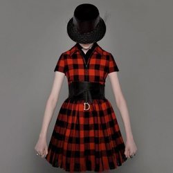 Vestido de cuadros de la colección prêt-à-porter otoño/invierno 2019 de Dior