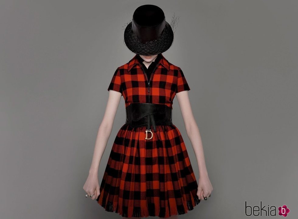 Vestido de cuadros de la colección prêt-à-porter otoño/invierno 2019 de Dior