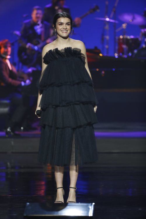 Amaia con un vestido de tull de Celia Valverde en los Premios Goya 2019