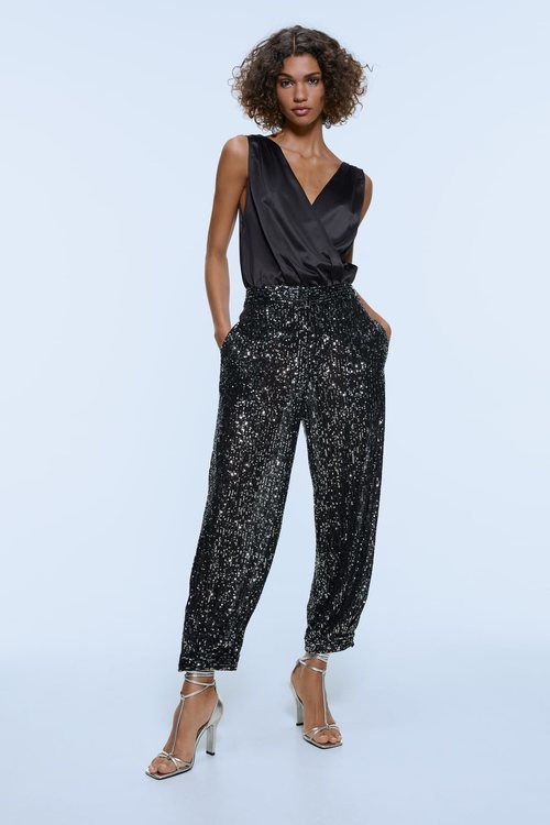 Pantalón de lentejuelas de la colección invierno 2019 de Zara