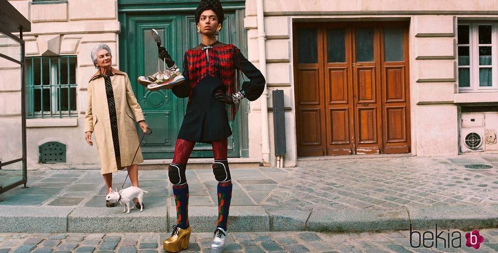 Blusa estampada de la colección prêt á porter otoño/invierno 2019 de Gucci