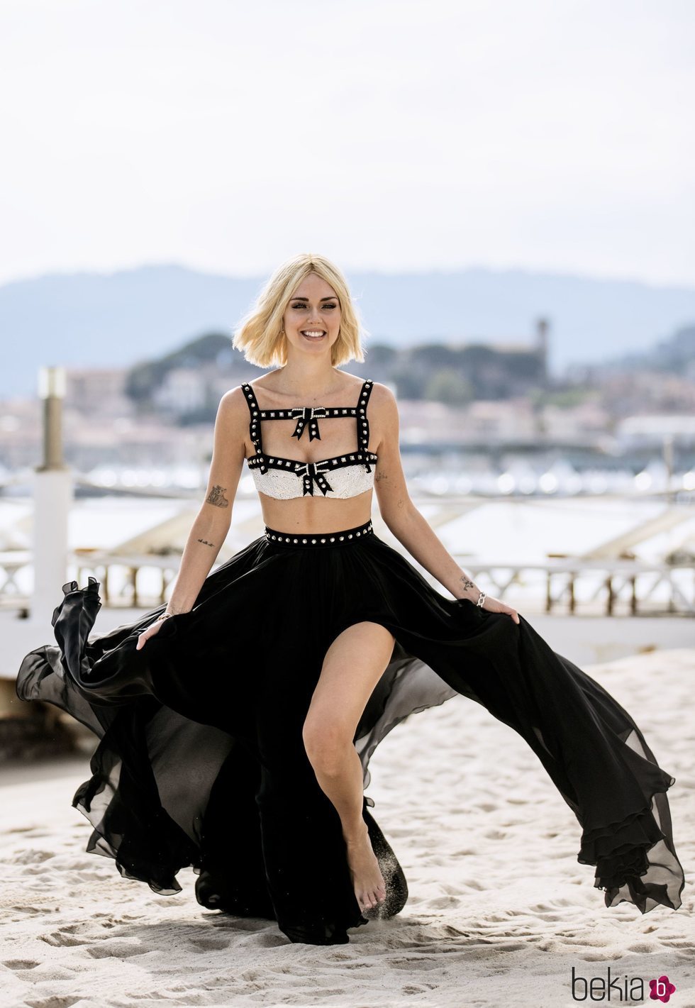 Chiara Ferragni con un top y falda larga de Philosophy di Lorenzo Serafini en el Festival de Cannes 2019