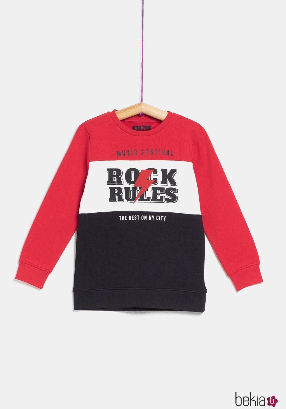 Camiseta 'Rock' para niña de la colección 'I-O' de Carrefour y TEX para otoño/invierno 2019