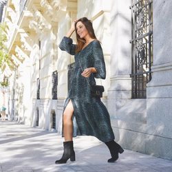 Rocío Osorno con vestido largo de la colección 'I-O' de Carrefour y Tex para otoño/invierno 2019