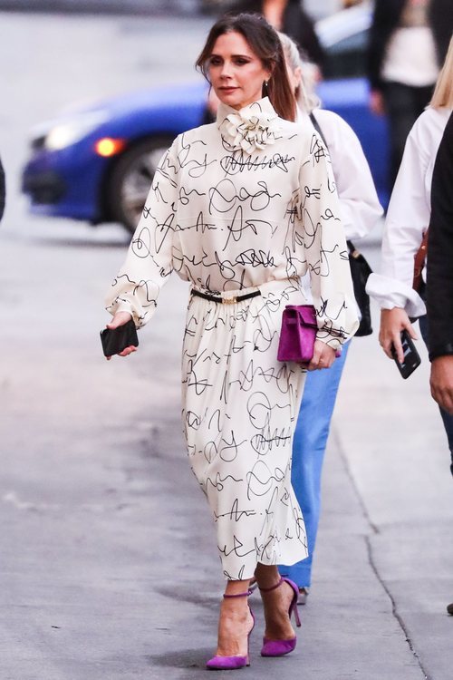 Victoria Beckham vestida de su propia marca en Nueva York