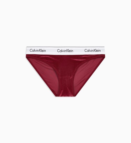 Braguitas rojas de terciopelo de la colección Calvin Klein Underwear 2019-2020 Especial Navidad