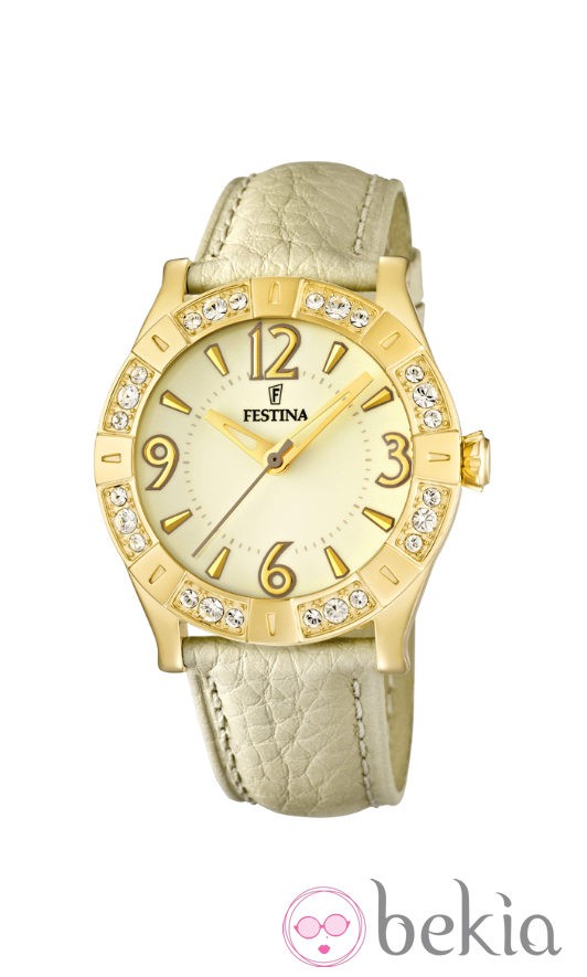 Reloj de correa dorada de la colección 'Golden Dream' de Festina