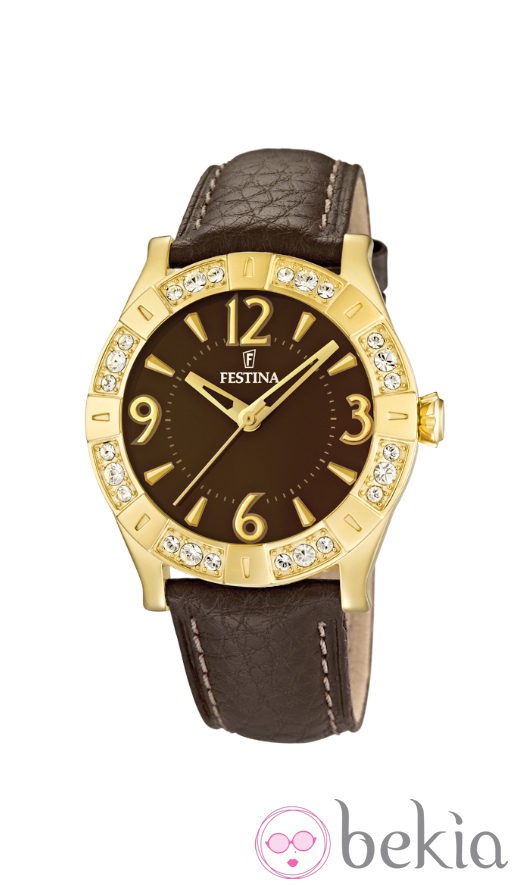 Reloj de correa de piel de la colección 'Golden dream' de Festina