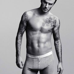 David Beckham con bóxer grises