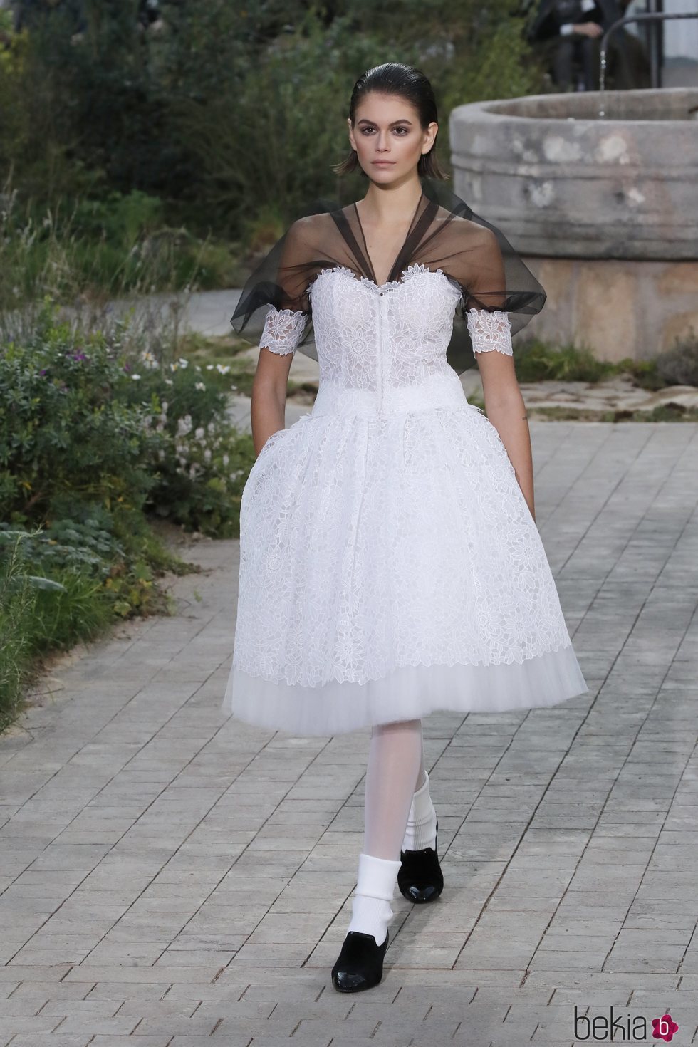 Vestido confeccionado en tul de la colección primavera/ verano 2020 de Alta Costura de Chanel