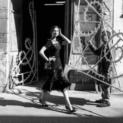 Vestido negro de la colección verano 2020 de Dolce&Gabbana
