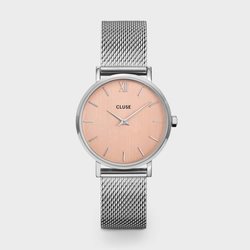 Reloj Boheme para mujer plateado con la esfera rosa de la colección primavera/verano 2020 de Cluse