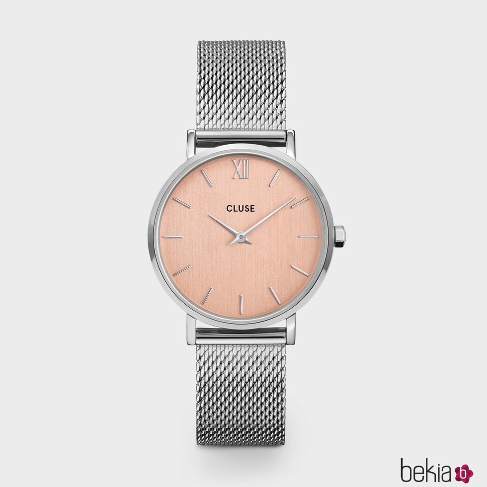 Reloj Boheme para mujer plateado con la esfera rosa de la colección primavera/verano 2020 de Cluse
