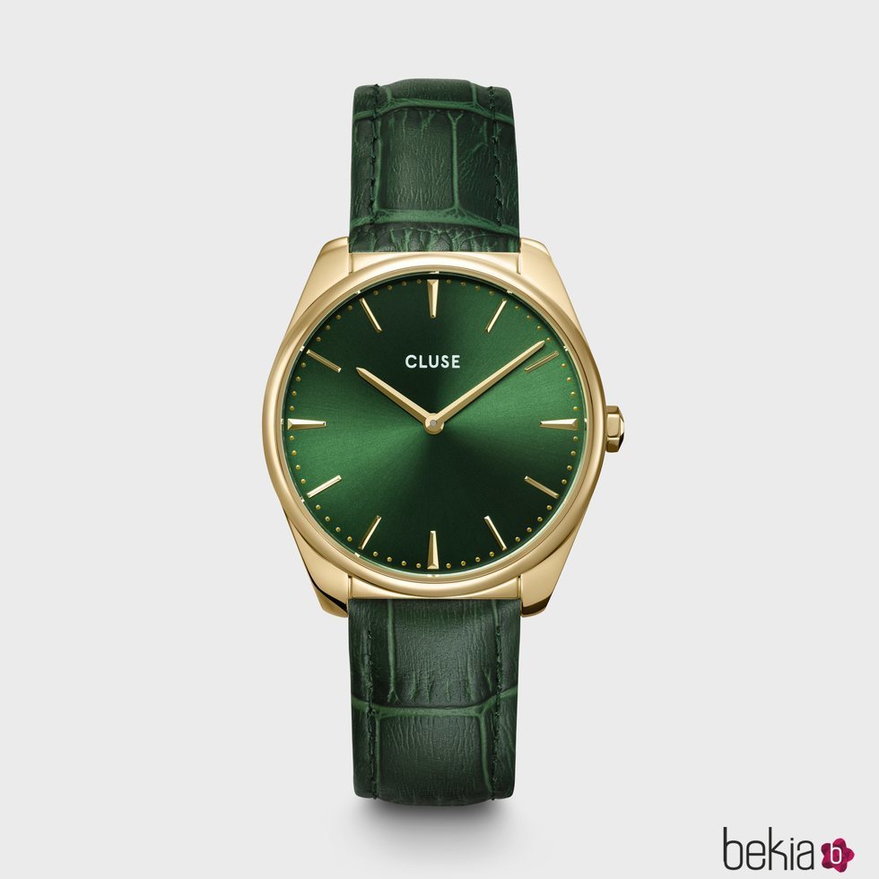 Reloj Feroce para mujer en color verde con detalles dorados de la colección primavera/verano 2020 de Cluse