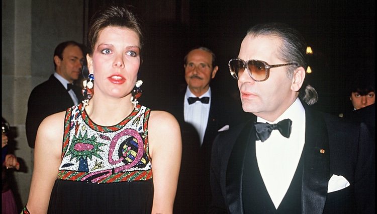 La Princesa Carolina y Karl Lagerfeld en los años 80