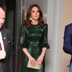Kate Middleton con un vestido iridiscente de gasa de seda Falconetti en Irlanda