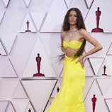 Zendaya de Valentino Alta Cosutra en la alfombra roja de los Premios Oscar 2021
