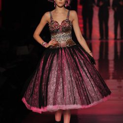 Vestido de tul rosa estilo años 50 de Jean Paul Gaultier Alta Costura