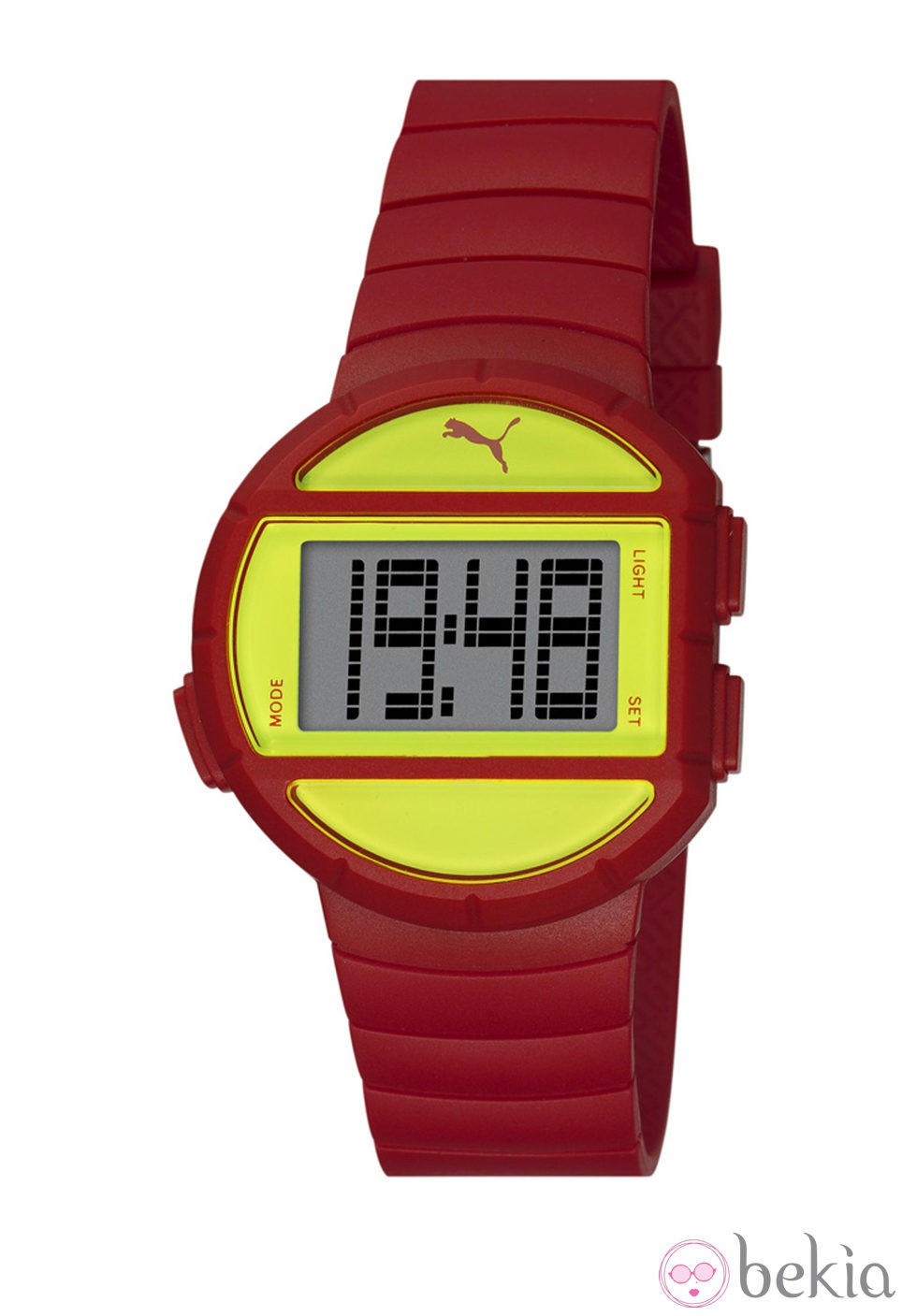 Reloj deportivo 'Half Time' de la firma Puma en color rojo y amarillo