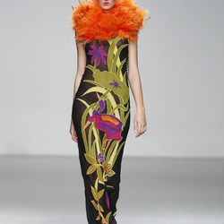 Vestido estampado vegetal de Elisa Palomino en la Madrid Fashion Week