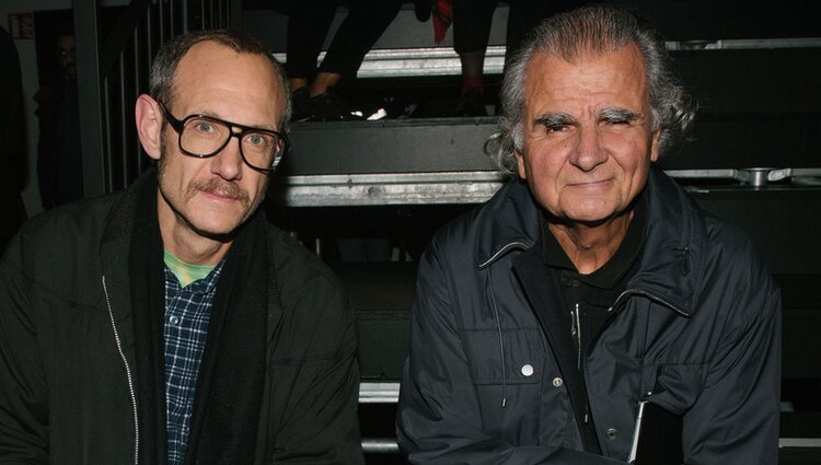 Terry Richardson and Patrick Demarchelier in Paris during a Saint Laurent show in 2015