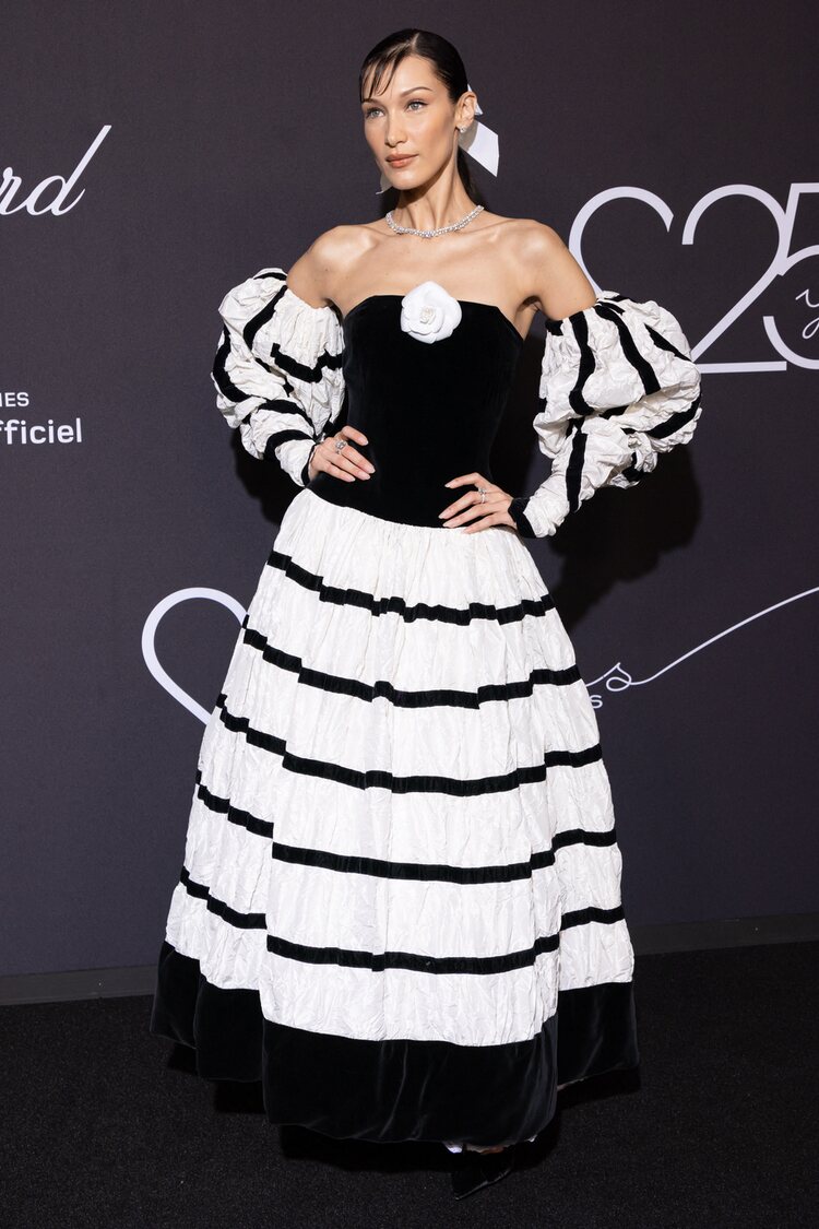 Bella Hadid de Chanel en una fiesta de Chopard en Cannes 2022