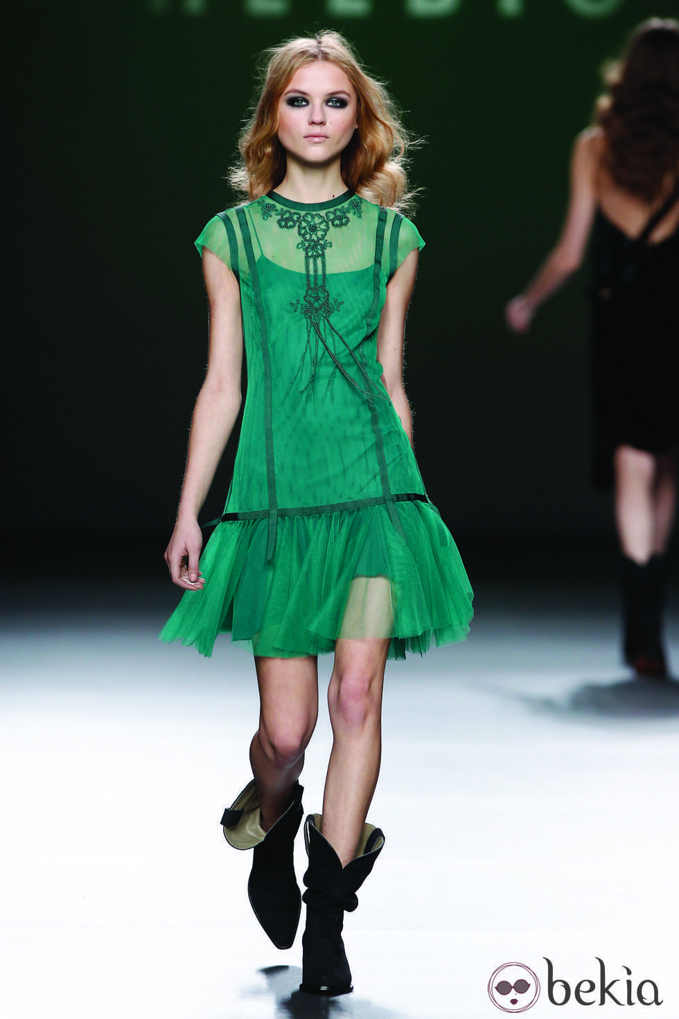 Vestido de tul verde de la colección otoño/invierno 2012/2013 de Teresa Helbig