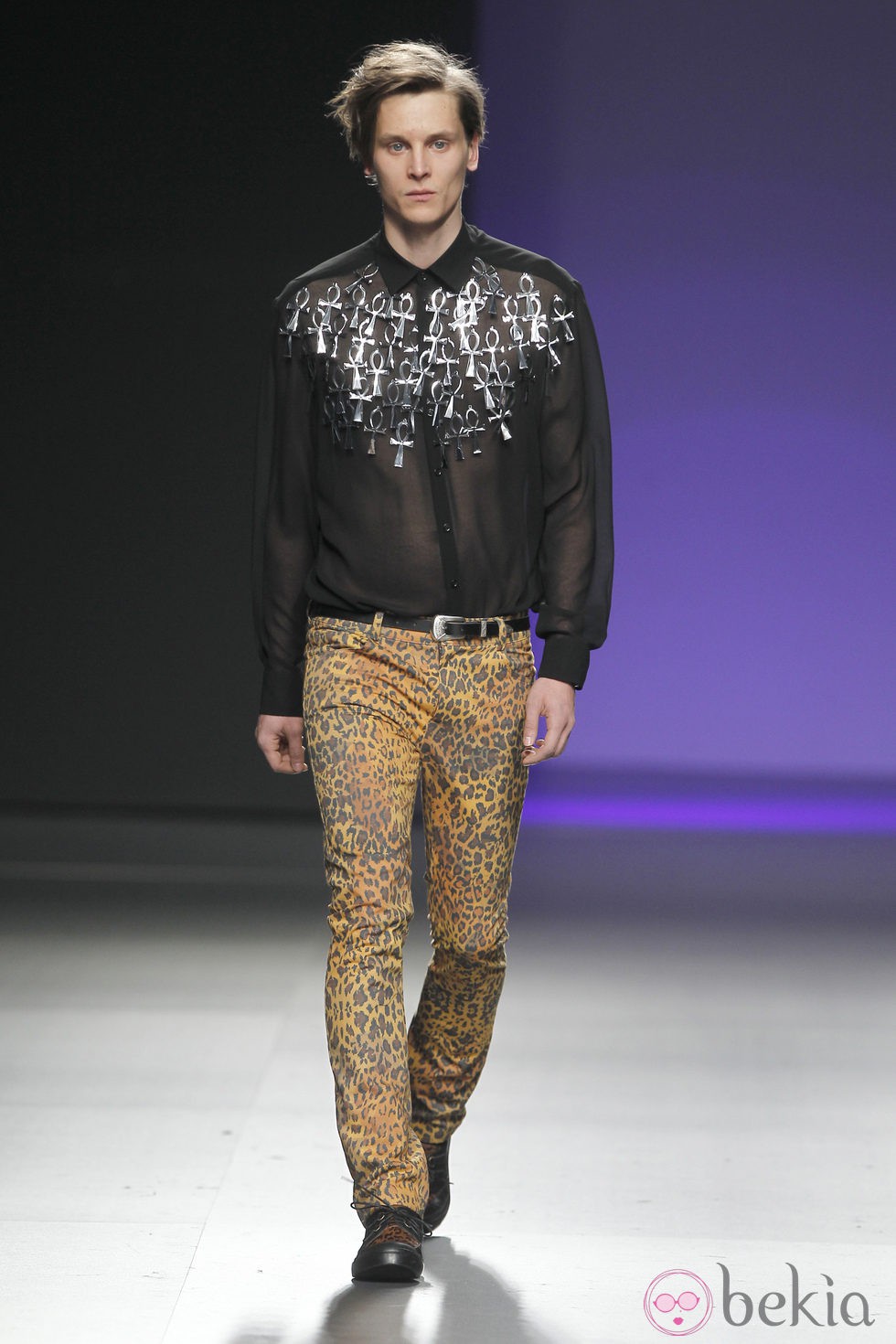 Pantalones de leopardo de María Escoté en Fashion Week Madrid