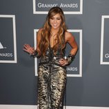 Miley Cyrus con un vestido de Roberto Cavalli en los Grammy 2011