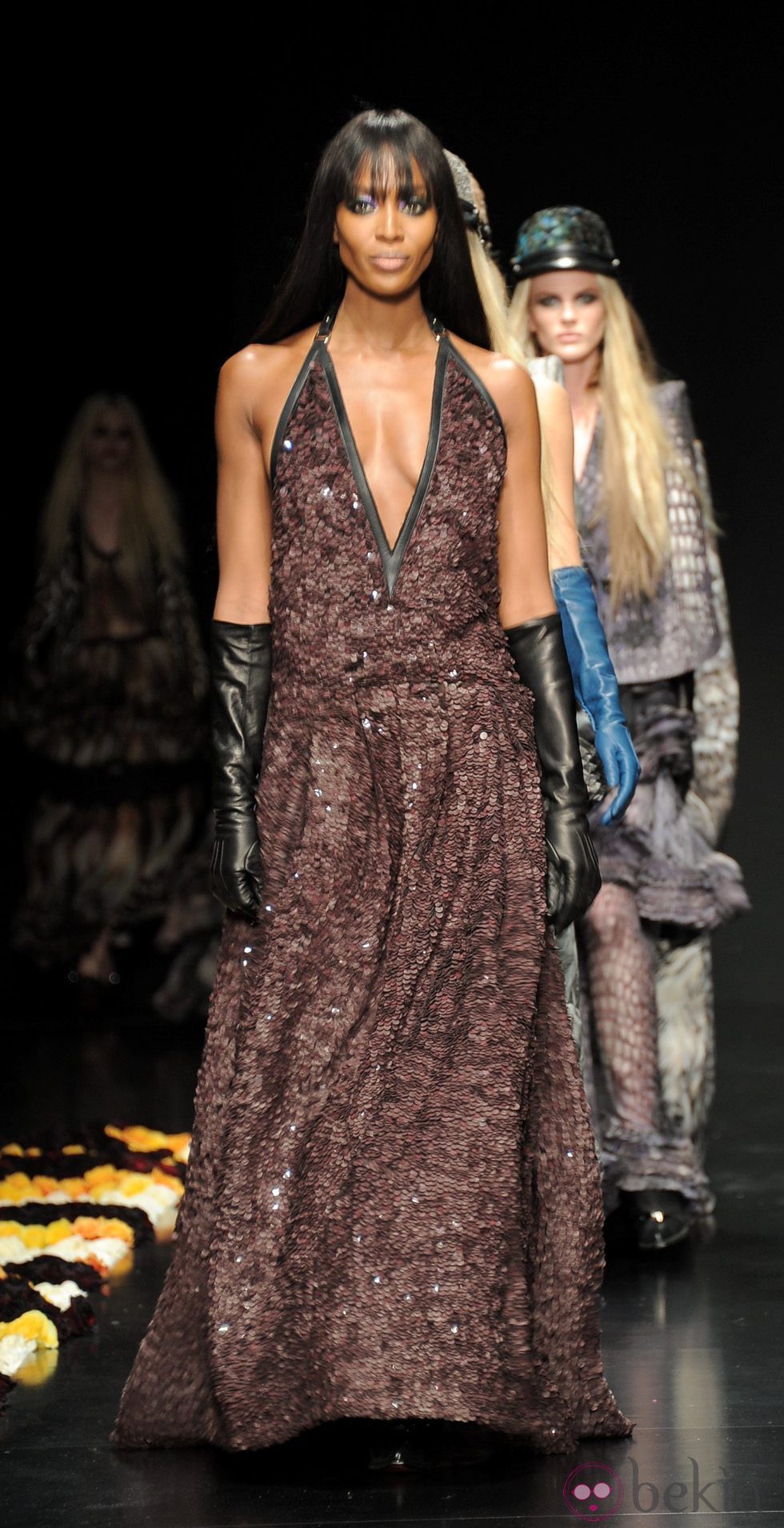 Naomi Campbell desfila para Cavalli en la Semana de la Moda de Milán