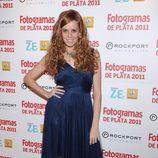 María Castro con vestido de tul azul noche en los Fotogramas de Plata 2011