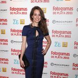 Silvia Alonso con vestido azul noche en los Fotogramas de Plata 2011