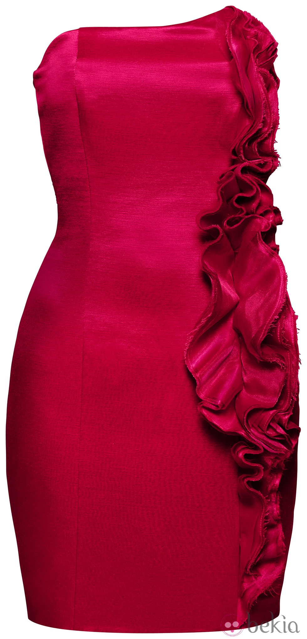 Vestido rojo palabra de honor de la nueva colección H&M Conscious