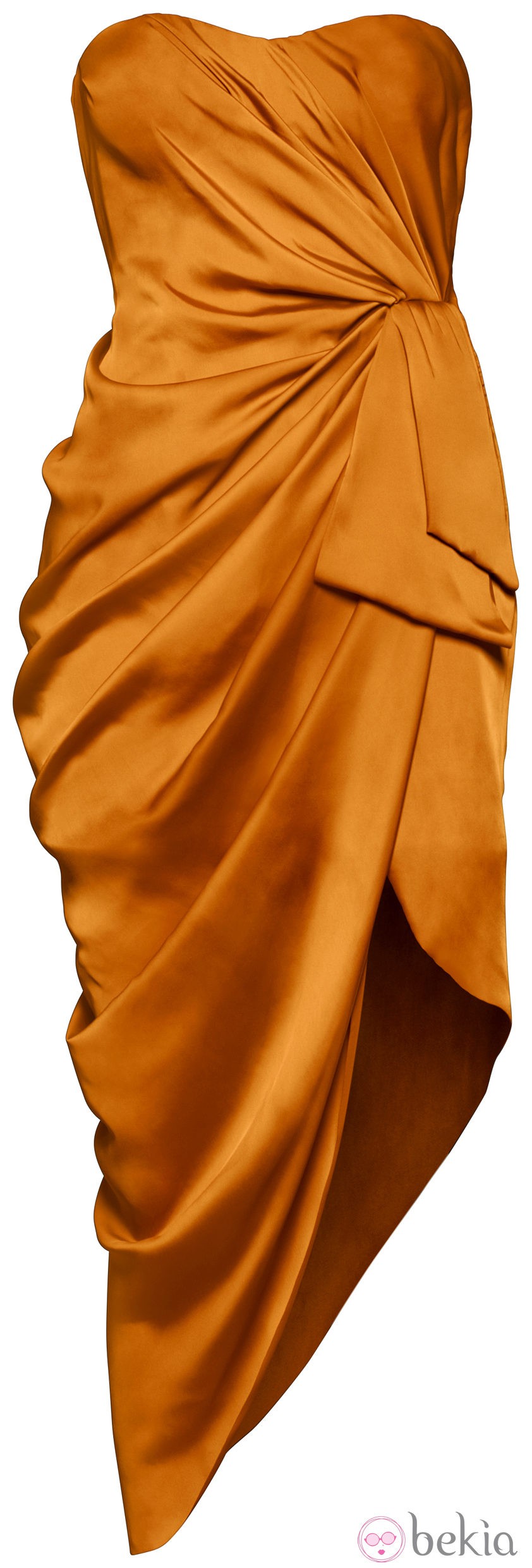 Vestido naranja palabra de honor H&M Conscious