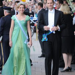 La Infanta Cristina con vestido verde manzana de Lorenzo Caprile