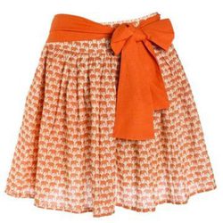 Falda naranja con estampado de la nueva marca de ropa Veraluna