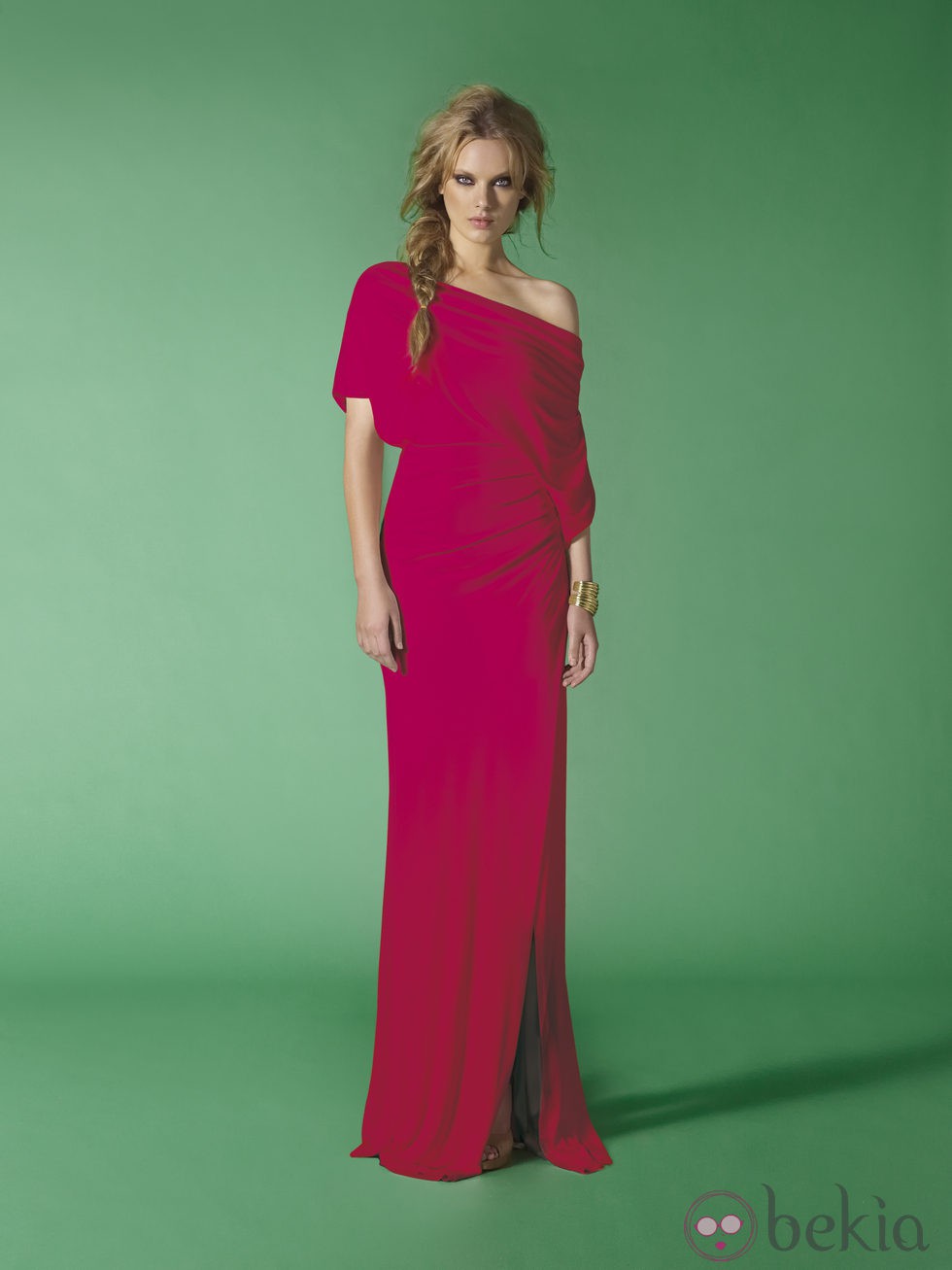 Vestido largo rojo de la nueva colección de Etxar&Panno primavera/verano 2012