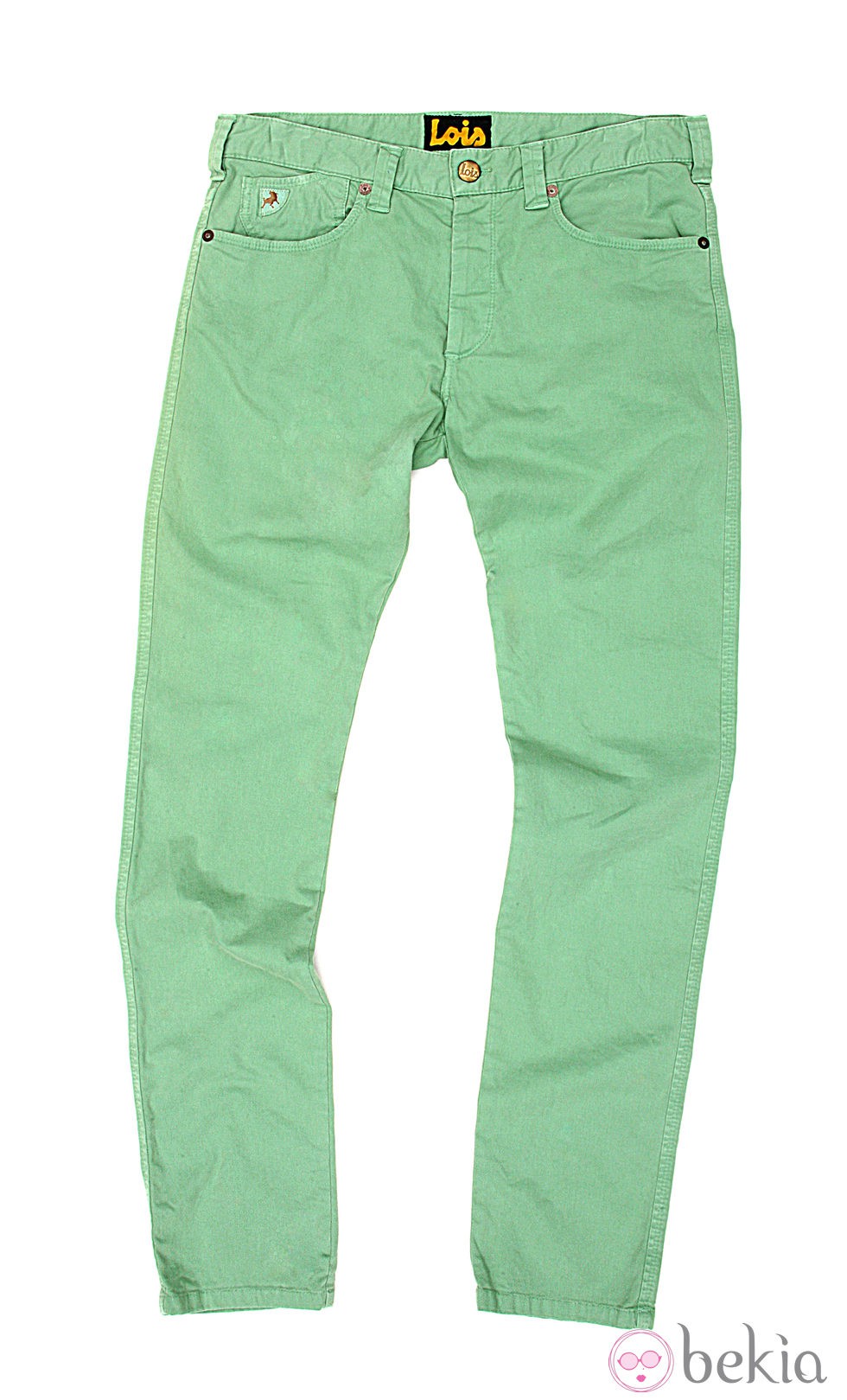 Pantalón vaquero en verde de la colección verano 2012 de Lois