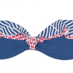 Parte superior de un bikini azul de la nueva colección de ropa de baño verano 2012 de Volcom