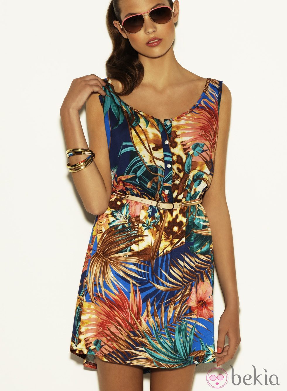 Vestido estampado tropical de la colección Verano 2012 de Suiteblanco
