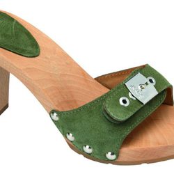 Sandalia verde de madera de la nueva colección de Scholl para este verano 2012