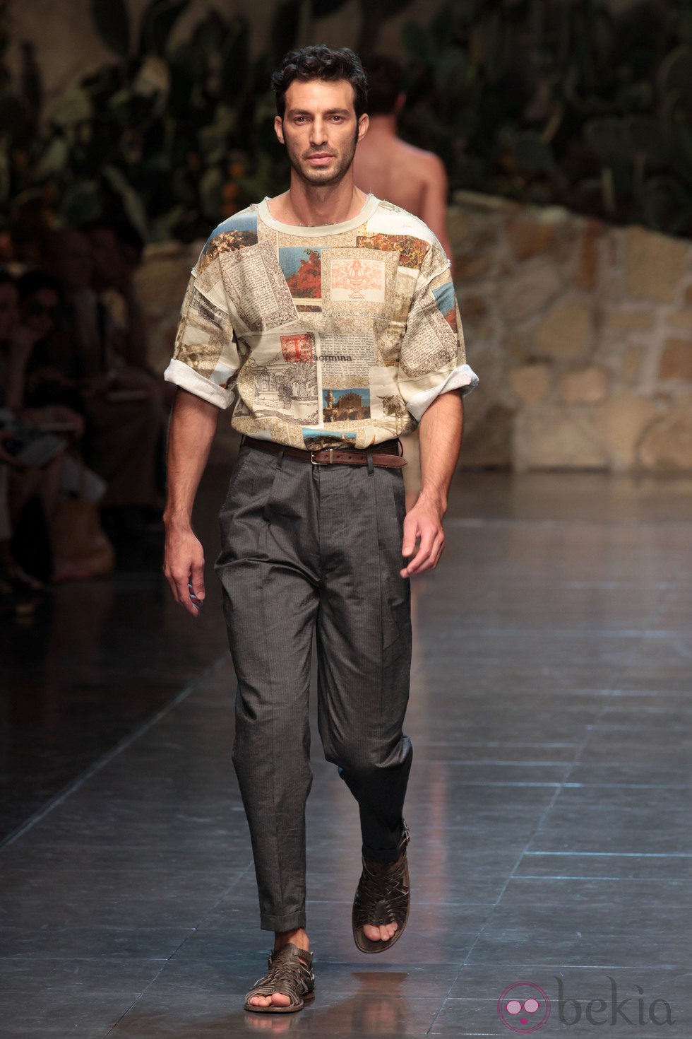 Camiseta estampada de Dolce&Gabbana en la pasarela de la Semana de la Moda masculina de Milán