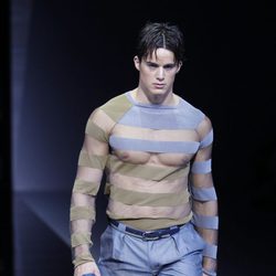 Emporio Armani apuesta por las rayas en la Semana de la Moda masculina de Milán
