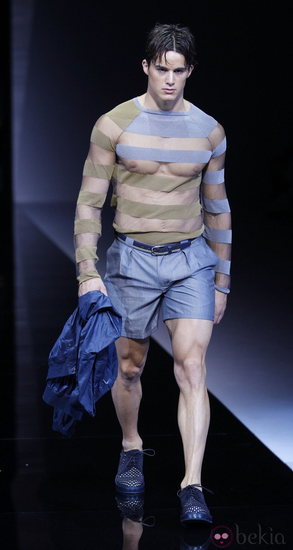 Emporio Armani apuesta por las rayas en la Semana de la Moda masculina de Milán