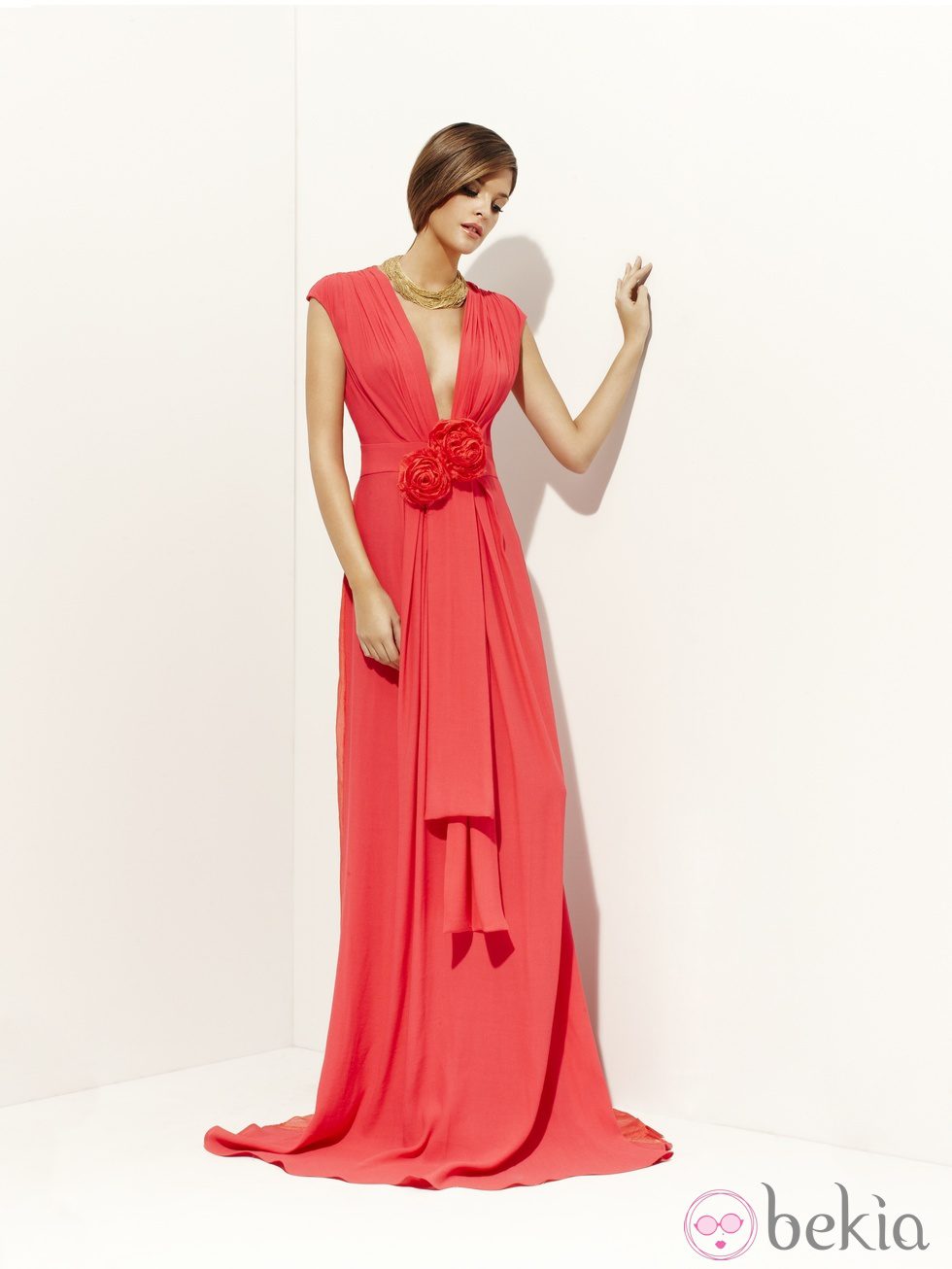 Vestido rojo de la colección primavera/verano 2012 de Alta Costura de Pedro del Hierro