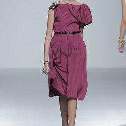 Vestido rosa de María Barros, colección primavera/verano 2013