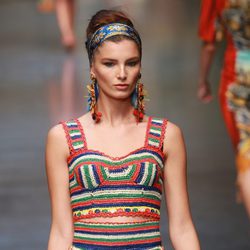 Estampados multicolor en el desfile de Dolce & Gabbana en la Semana de la Moda de Milán 2013